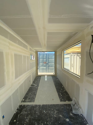 Stick-Framed, R13 Insulation, Drywall Finish (40' High Cube)