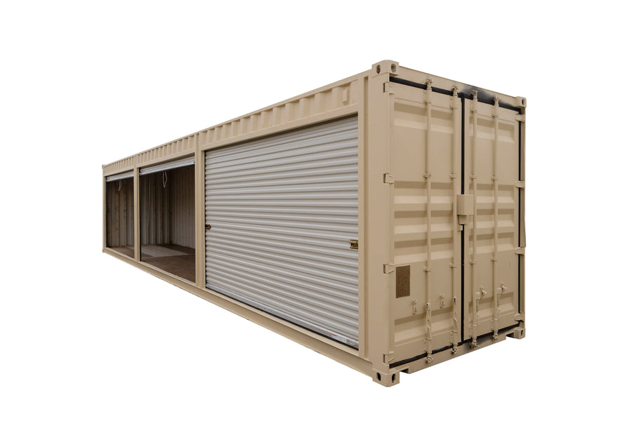 Steel Container for Storage with multiple 12' roll up doors
