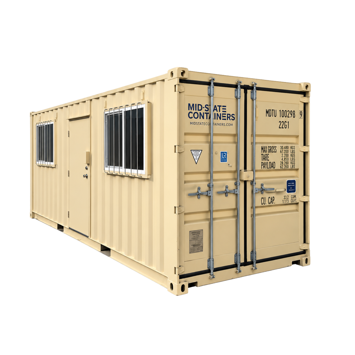 20' Ground Level Office Container