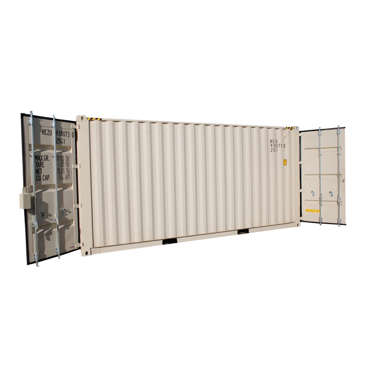 20 Feet High Cube Steel Container with Cargo Swing Doors on Both Ends