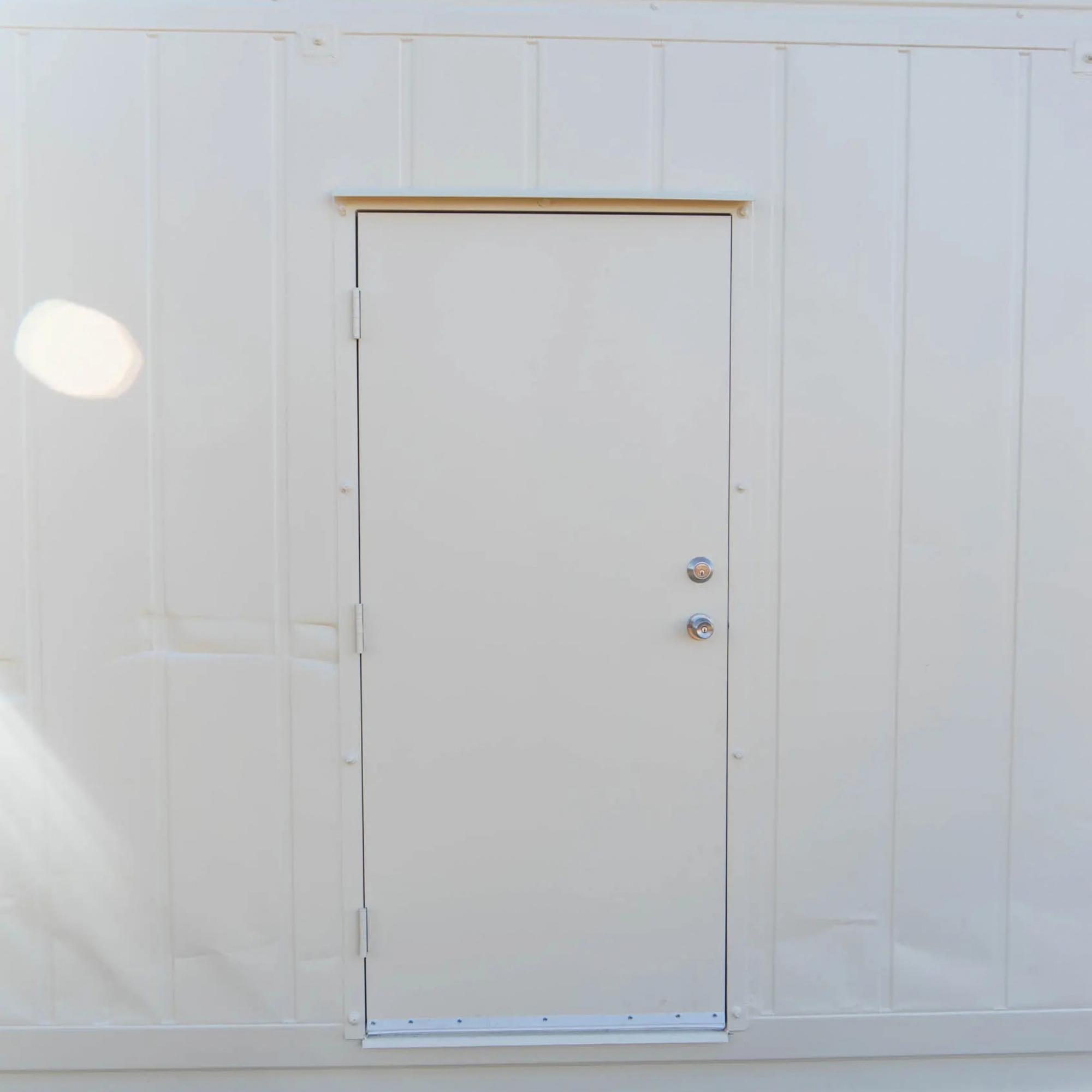 36” Steel Security Personnel Door on a Refrigerated Container