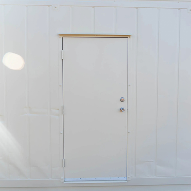 36” Steel Security Personnel Door on a Refrigerated Container