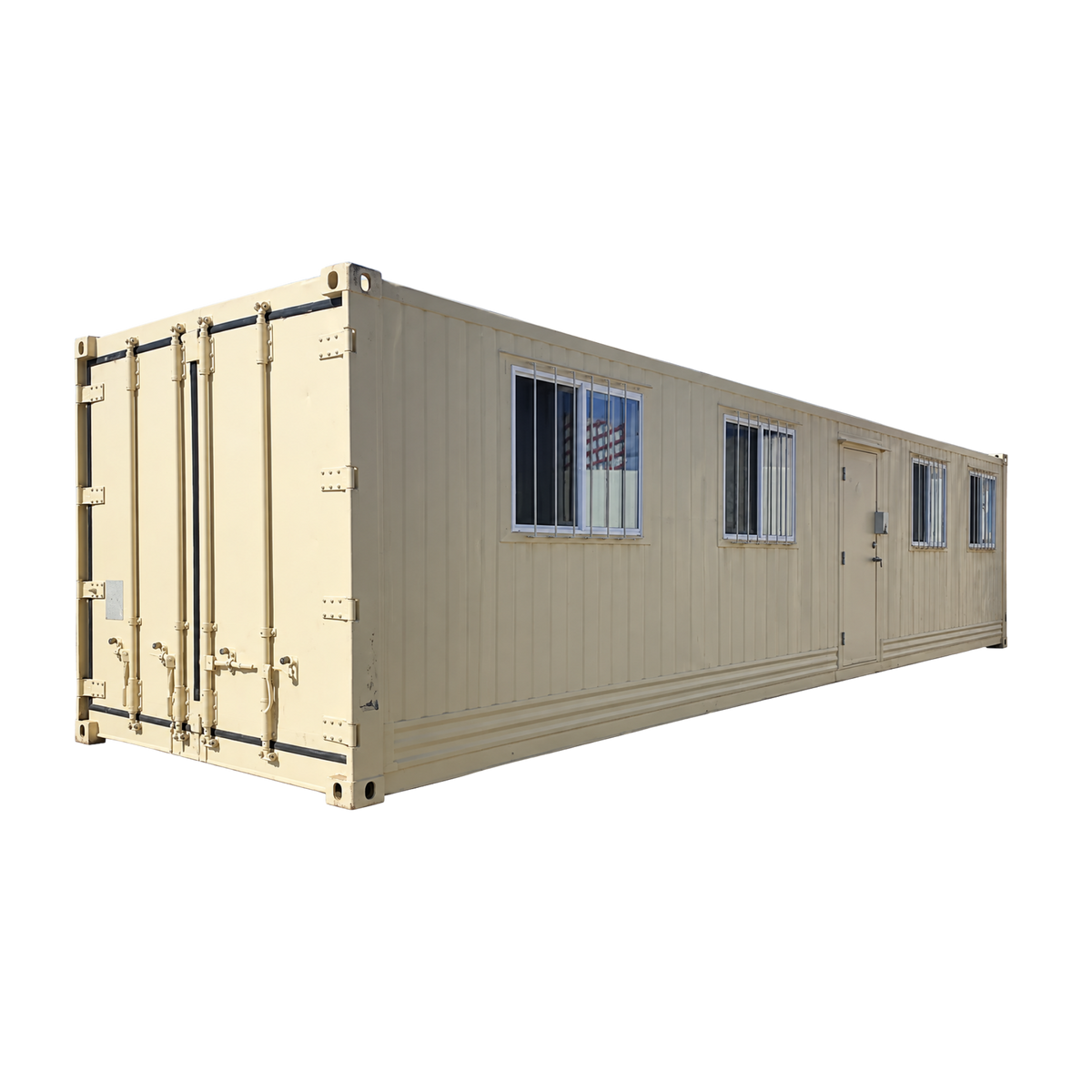 40' Ground Level Office Container (Used Grade - Cargo Worthy )