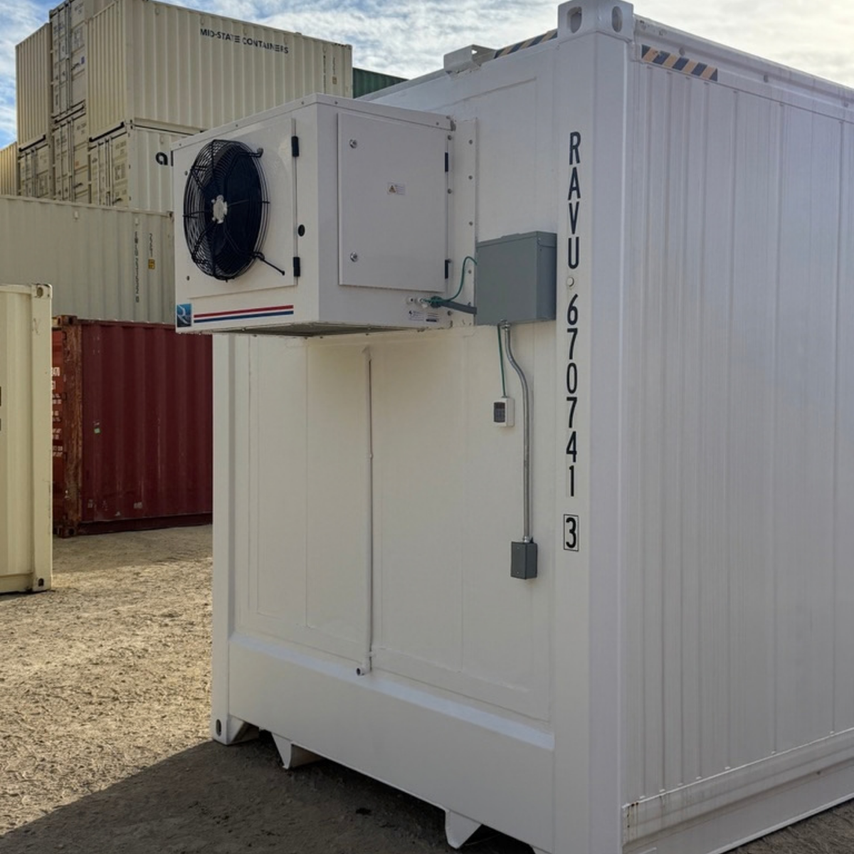 40' High Cube New Refrigerated Container (Single Phase 5HP Freezer)