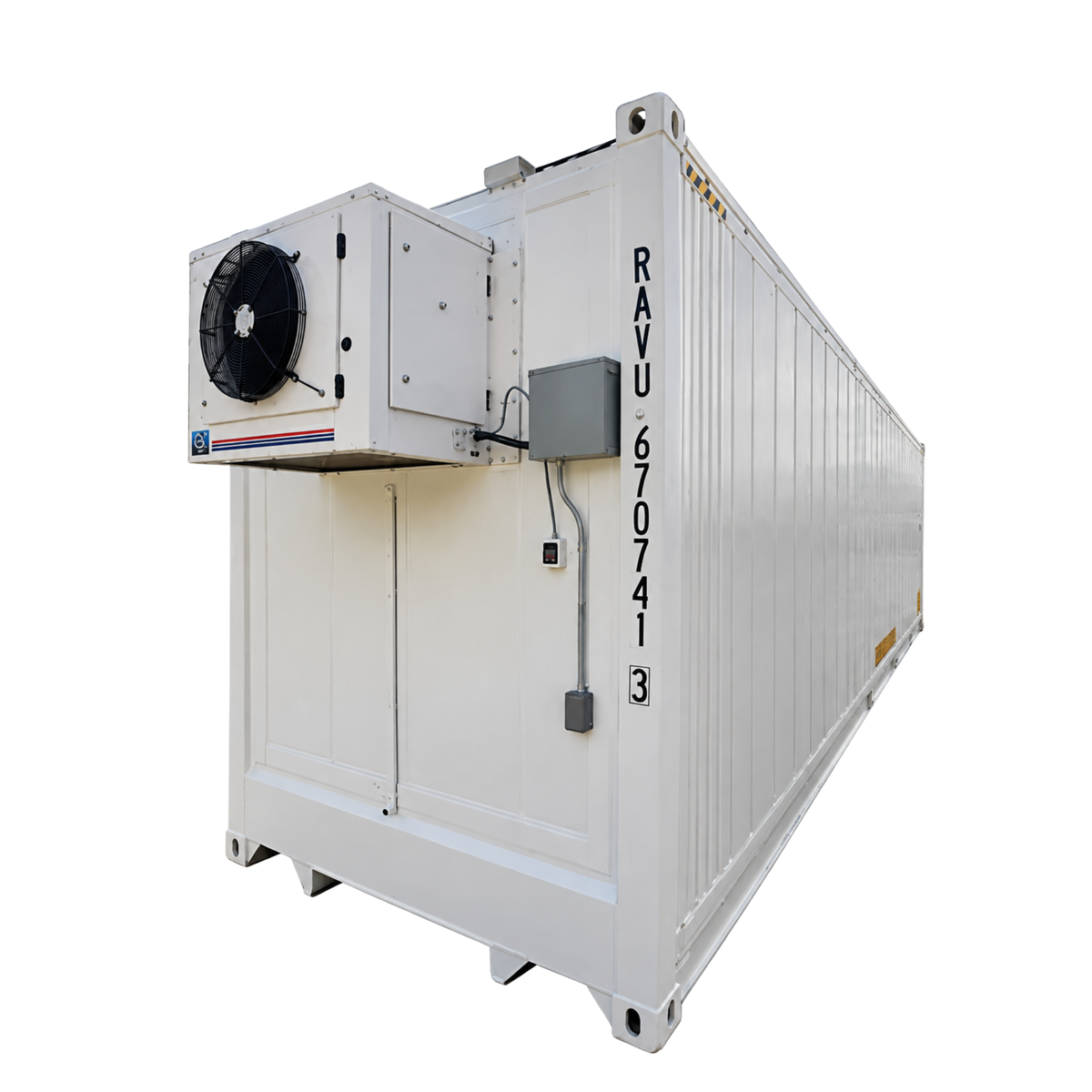 40' High Cube New Refrigerated Container (Single Phase 5HP Freezer)