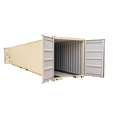 40 Feet Standard Storage Container with Doors on Both Ends, view 45°, all doors open