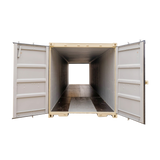 40' STD Dry Storage Container Double Door, Front Viw, all doors open
