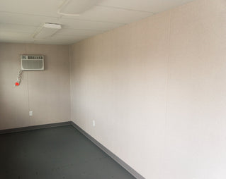 Vinyl-Wrapped Plywood Finished insulation inside 20' Sea Train