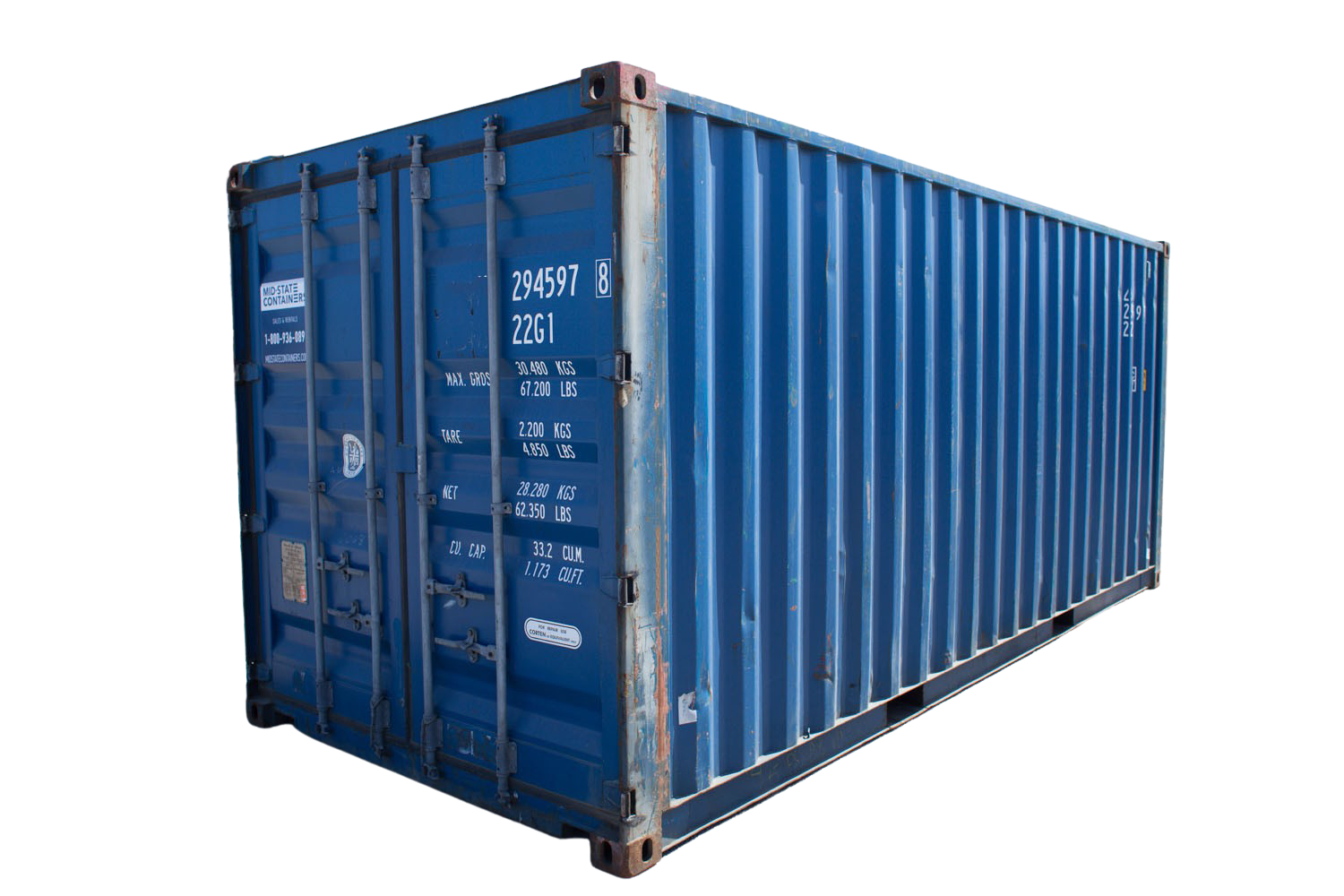 20’ Standard Cargo Worthy Premium Container for sale – Midstate Containers
